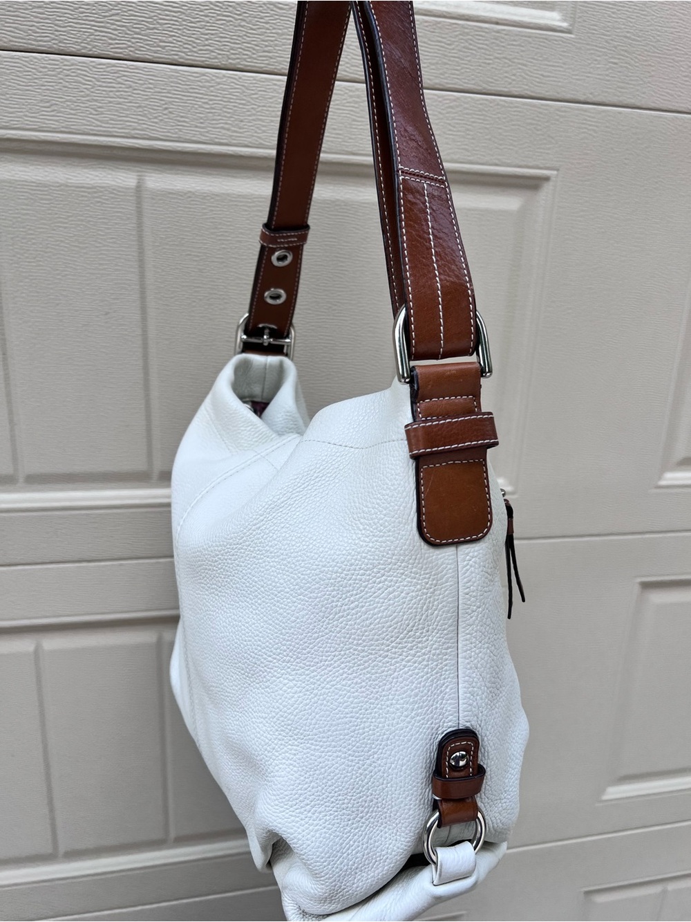 Vintage COACH SoHo White Pebbled Shoulder Bag - Picture 9 of 16